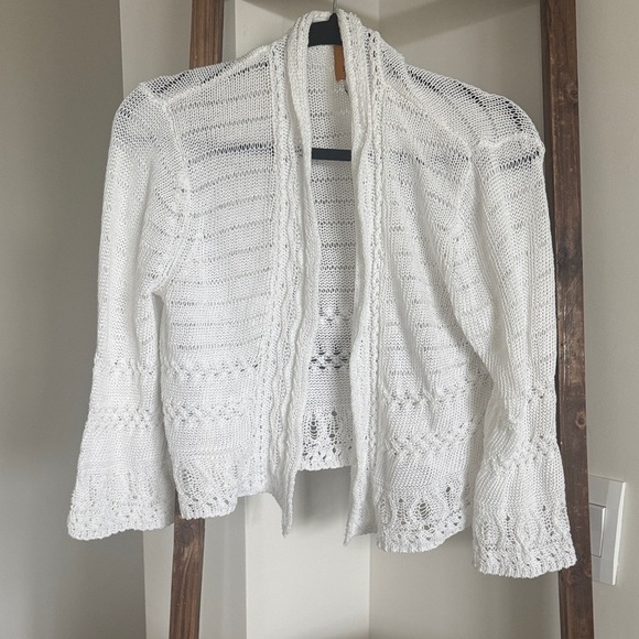 Ruby Rd. White Women's Cardigan - Picture 1 of 3
